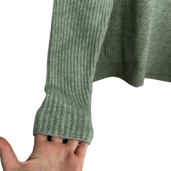 Quiet Luxury Alpaca Wool Blend Sweater Madewell Green XS NWT - Picture 3 of 8